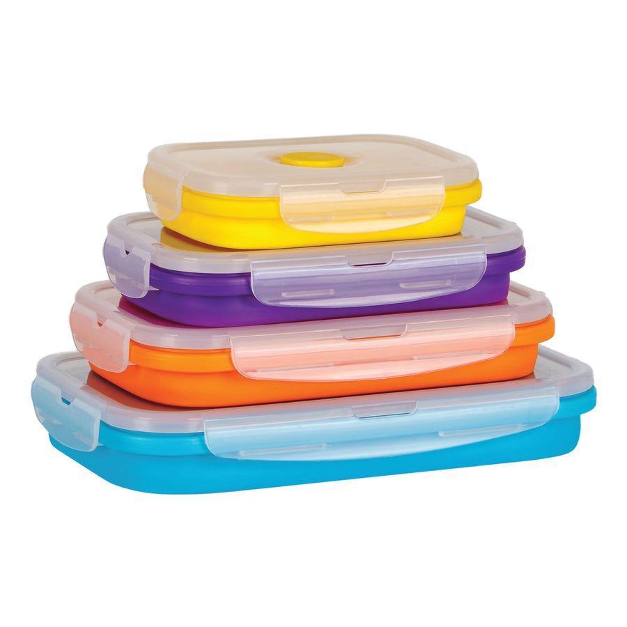 Flat Stacks USA | Collapsible Silicone Food Storage Containers