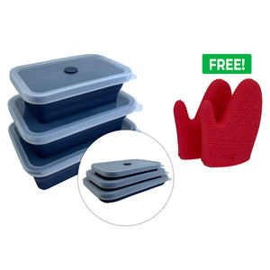 Air Fryer Ovenware Set (1L, 1.5L & 2L) with FREE Oven Mitts